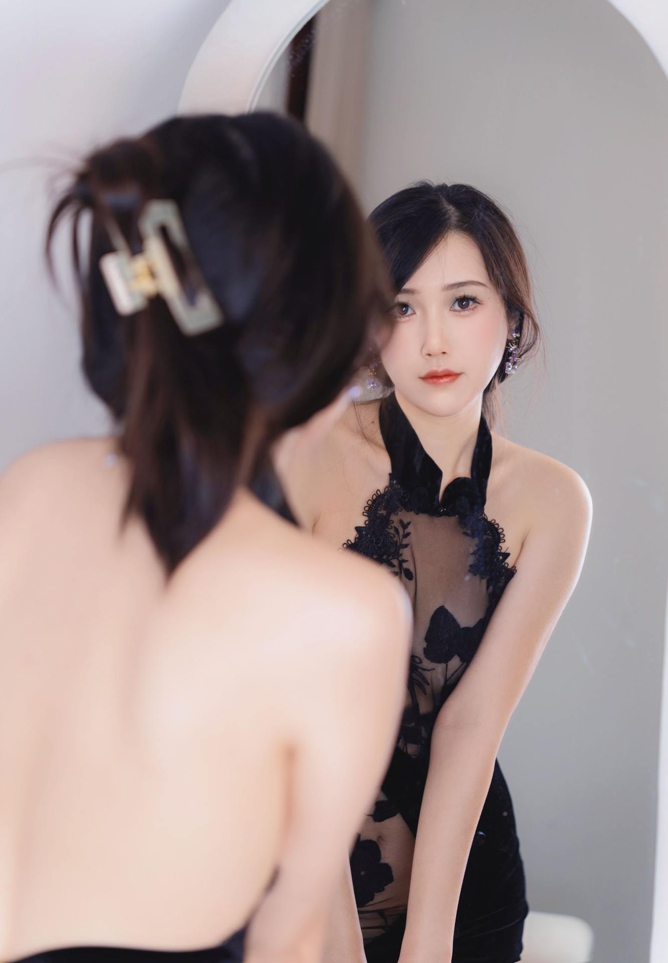 NO.050不呆猫No.051-黑旗袍过膝袜御姐【42P】-可宝主
